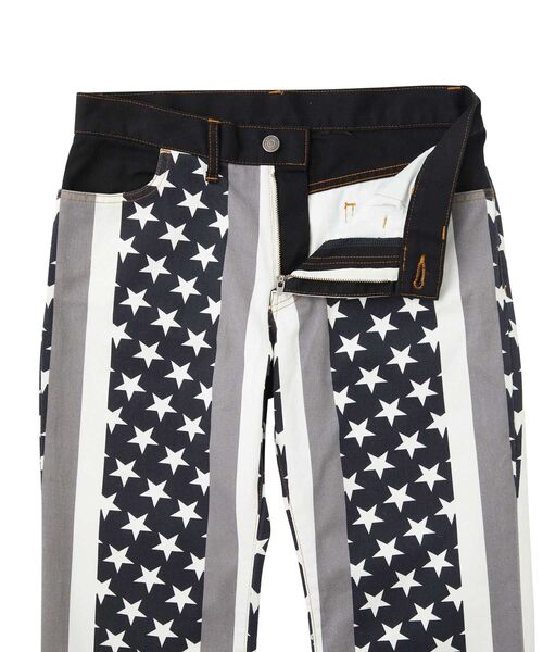 HYSTERIC GLAMOUR（ヒステリックグラマー）の「STAR STRIPE柄 フレアパンツ（その他パンツ・レディース・ブラック系その他/グリーン系その他・SMALL/MEDIUM）」の6枚目の写真