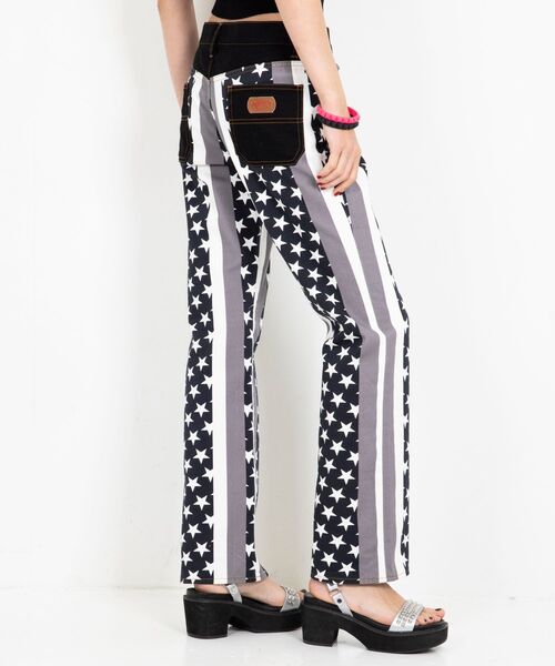 HYSTERIC GLAMOUR（ヒステリックグラマー）の「STAR STRIPE柄 フレアパンツ（その他パンツ・レディース・ブラック系その他/グリーン系その他・SMALL/MEDIUM）」の10枚目の写真