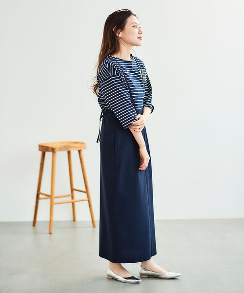 le.coeur blanc（ルクールブラン）の「ボーダーモチーフ刺繍カットソー（Tシャツ/カットソー・レディース・ブルー系その他4/ホワイト系その他・38）」の17枚目の写真