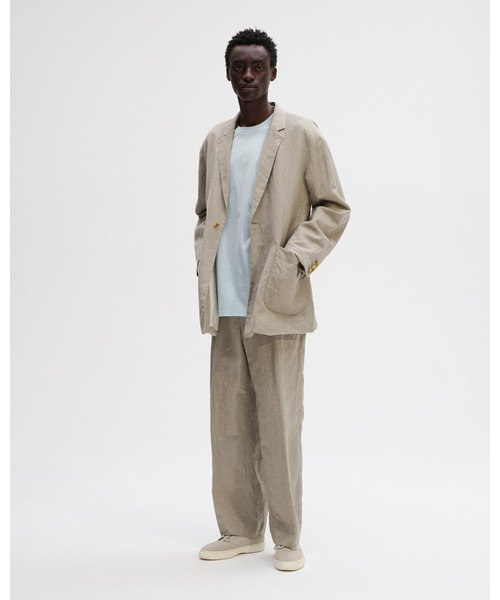 SOPHNET.（ソフネット）の「LINEN WOOL 1TUCK SLACKS（スラックス・メンズ・ブラック/ベージュ・SMALL/MEDIUM/LARGE）」の4枚目の写真