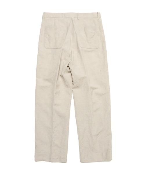 SOPHNET.（ソフネット）の「LINEN WOOL 1TUCK SLACKS（スラックス・メンズ・ブラック/ベージュ・SMALL/MEDIUM/LARGE）」の6枚目の写真