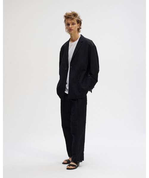 SOPHNET.（ソフネット）の「LINEN WOOL 1TUCK SLACKS（スラックス・メンズ・ブラック/ベージュ・SMALL/MEDIUM/LARGE）」の5枚目の写真