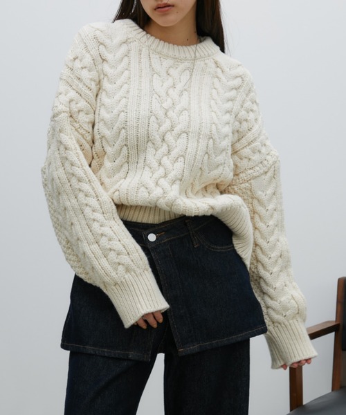 ケーブルルーズニット（ニット/セーター）｜Aunt Marie's（アント