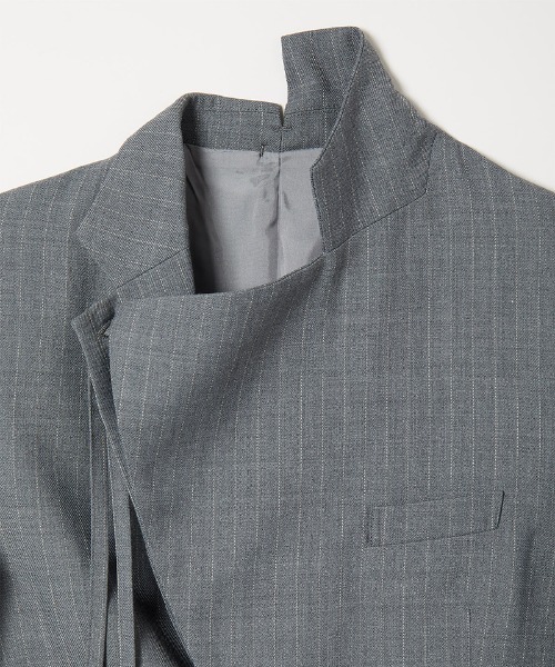 soduk(スドーク)の「【soduk】standing collar jacket(テーラードジャケット・レディース・グレー/ネイビー・ONE SIZE)」の6枚目の写真