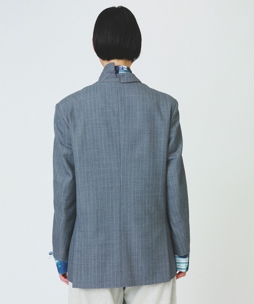soduk(スドーク)の「【soduk】standing collar jacket(テーラードジャケット・レディース・グレー/ネイビー・ONE SIZE)」の14枚目の写真