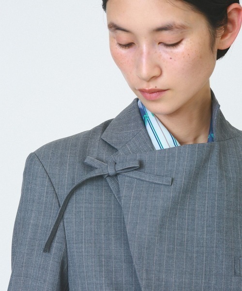 soduk(スドーク)の「【soduk】standing collar jacket(テーラードジャケット・レディース・グレー/ネイビー・ONE SIZE)」の17枚目の写真