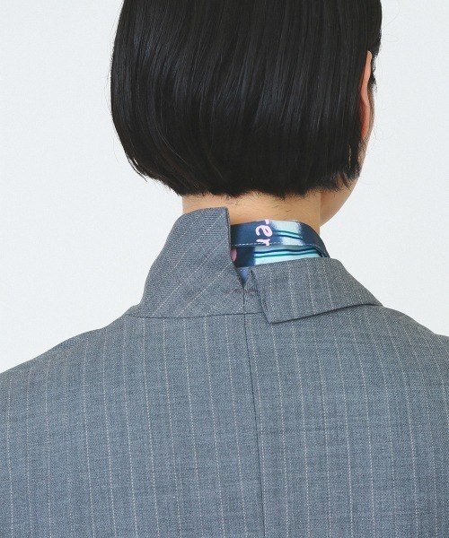 soduk(スドーク)の「【soduk】standing collar jacket(テーラードジャケット・レディース・グレー/ネイビー・ONE SIZE)」の18枚目の写真