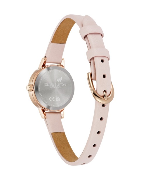 OLIVIA BURTON(オリビアバートン)の「「OLIVIA BURTON/オリビアバートン」シグネチャー - ミニ ラッキービー シルバー ホワイト ライトブラッシュ レザー(アナログ腕時計・レディース・ベビーピンク・FREE)」の4枚目の写真