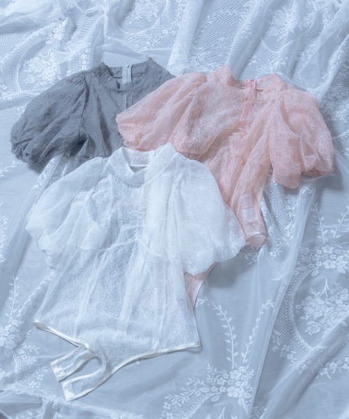 lace body suit/レースボディスーツ（その他トップス）｜monepine