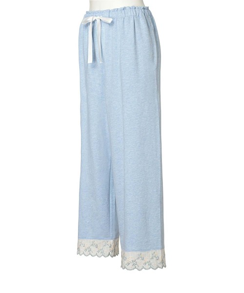 KID BLUE（キッドブルー）の「キッドブルー -ミモザレースインレイ -くるぶし丈ボトムス -KRBP516 -kidblue（その他パンツ・レディース・アイボリー/サックスブルー・M/L）」の6枚目の写真