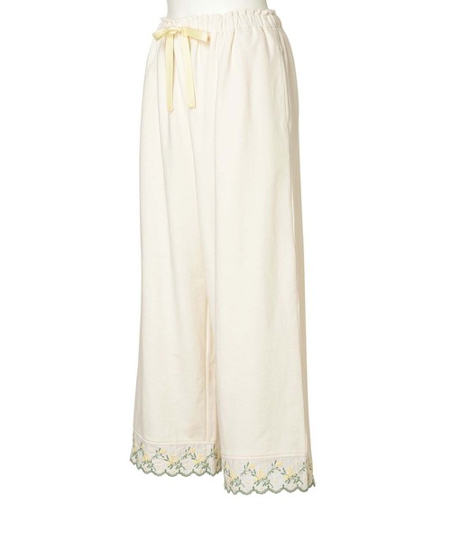 KID BLUE（キッドブルー）の「キッドブルー -ミモザレースインレイ -くるぶし丈ボトムス -KRBP516 -kidblue（その他パンツ・レディース・アイボリー/サックスブルー・M/L）」の9枚目の写真