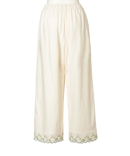 KID BLUE（キッドブルー）の「キッドブルー -ミモザレースインレイ -くるぶし丈ボトムス -KRBP516 -kidblue（その他パンツ・レディース・アイボリー/サックスブルー・M/L）」の10枚目の写真