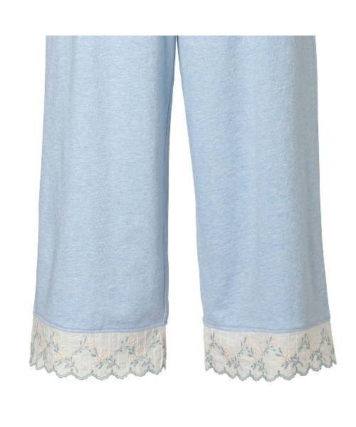 KID BLUE（キッドブルー）の「キッドブルー -ミモザレースインレイ -くるぶし丈ボトムス -KRBP516 -kidblue（その他パンツ・レディース・アイボリー/サックスブルー・M/L）」の8枚目の写真