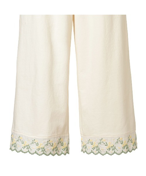 KID BLUE（キッドブルー）の「キッドブルー -ミモザレースインレイ -くるぶし丈ボトムス -KRBP516 -kidblue（その他パンツ・レディース・アイボリー/サックスブルー・M/L）」の11枚目の写真