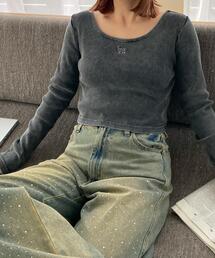 WEGO | WEGO/【25年春夏新作】ヴィンテージウォッシュリブロンT(Tシャツ/カットソー)