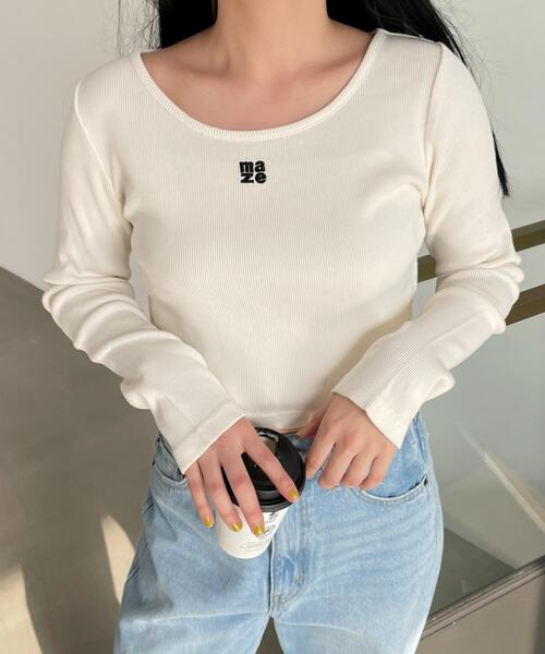 WEGO（ウィゴー）の「WEGO/【25年春夏新作】ヴィンテージウォッシュリブロンT（Tシャツ/カットソー・レディース・オフホワイト/スミクロ・FREE）」の7枚目の写真