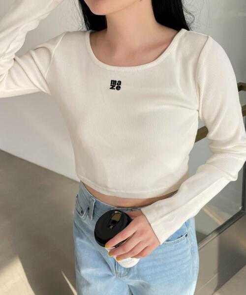 WEGO（ウィゴー）の「WEGO/【25年春夏新作】ヴィンテージウォッシュリブロンT（Tシャツ/カットソー・レディース・オフホワイト/スミクロ・FREE）」の8枚目の写真