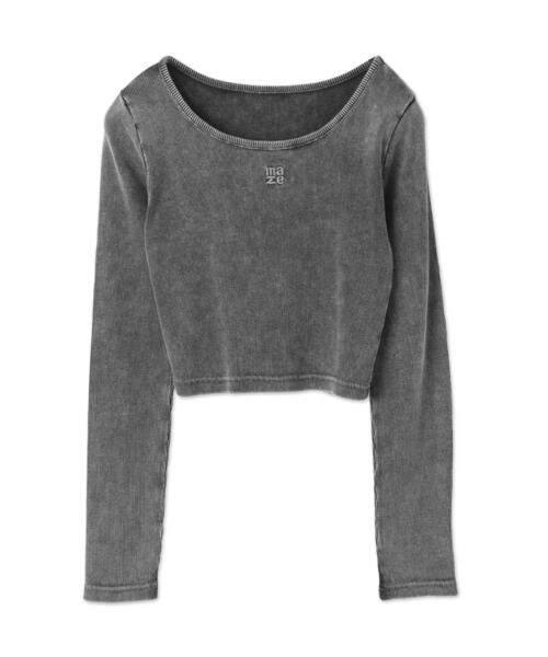 WEGO（ウィゴー）の「WEGO/【25年春夏新作】ヴィンテージウォッシュリブロンT（Tシャツ/カットソー・レディース・オフホワイト/スミクロ・FREE）」の15枚目の写真