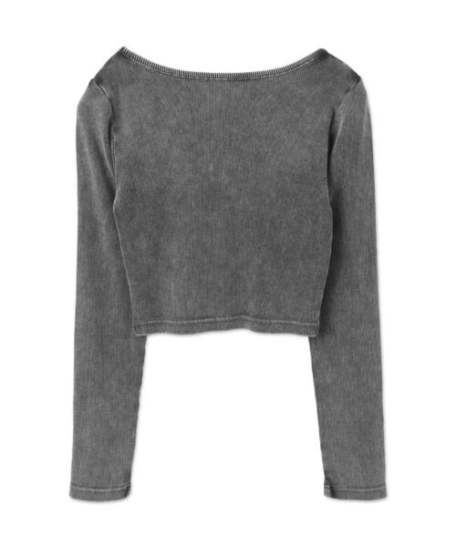 WEGO（ウィゴー）の「WEGO/【25年春夏新作】ヴィンテージウォッシュリブロンT（Tシャツ/カットソー・レディース・オフホワイト/スミクロ・FREE）」の16枚目の写真