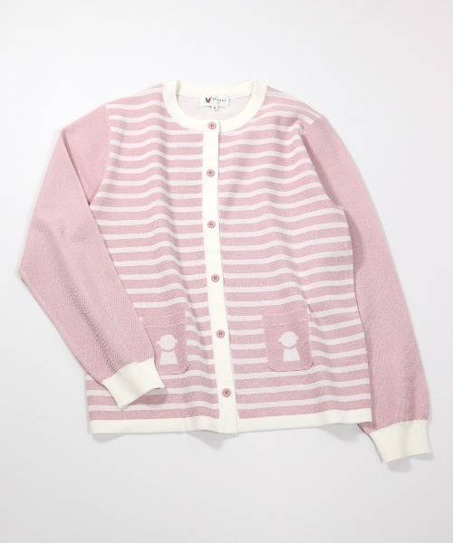 Picone CLUB(ピッコーネクラブ)の「ラメボーダーカーディガン(カーディガン/ボレロ・レディース・ベージュ/ライトグリーン/ピンク/ネイビー・M/S)」の18枚目の写真