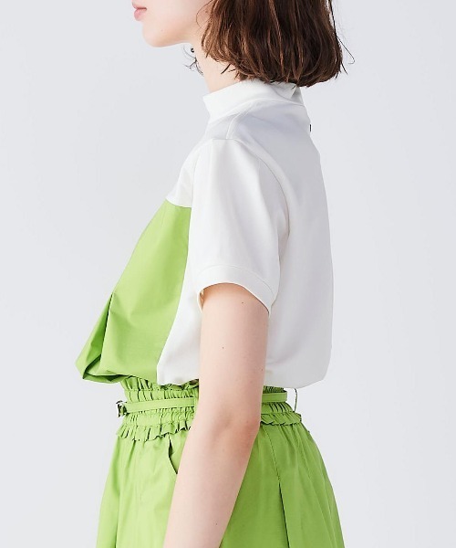 archivio(アルチビオ)の「<LADIES>ドッキングプルオーバー(Tシャツ/カットソー・レディース・ホワイト×グリーン/ホワイト×ブラウン/ホワイト×ネイビー・S/M/L)」の17枚目の写真