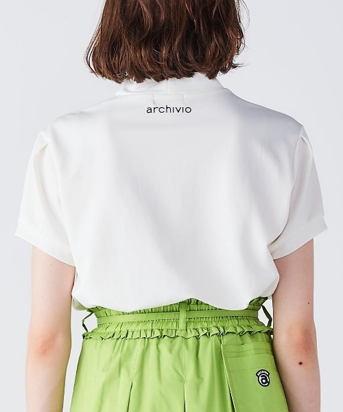 archivio(アルチビオ)の「<LADIES>ドッキングプルオーバー(Tシャツ/カットソー・レディース・ホワイト×グリーン/ホワイト×ブラウン/ホワイト×ネイビー・S/M/L)」の18枚目の写真
