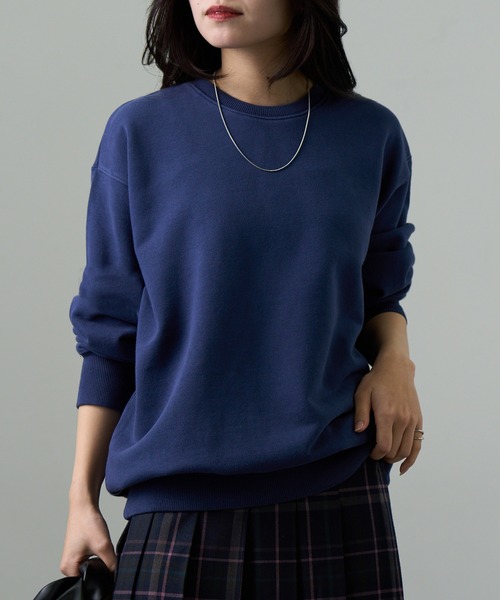 CROSS & STITCH(クロスステッチ)の「【Cross&Stitch】10オンス ピグメントダイ プルオーバースウェットトレーナー 裏毛 裏パイル PGS-149(スウェット・メンズ・ブラック/ネイビー/ライトベージュ・XL/L/M)」の16枚目の写真