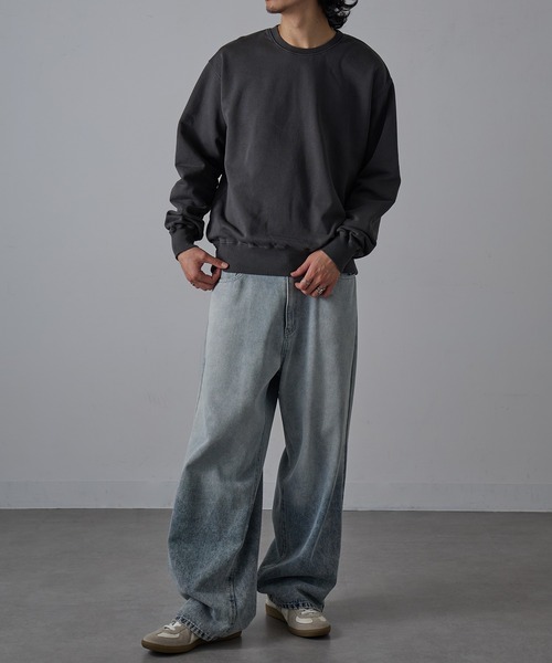 セール】【Cross＆Stitch】10オンス ピグメントダイ プルオーバー