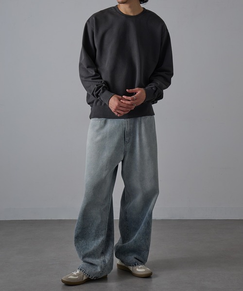 セール】【Cross＆Stitch】10オンス ピグメントダイ プルオーバー