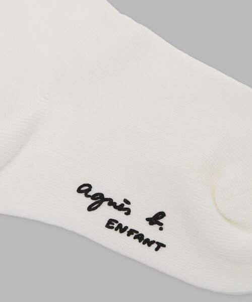 agnes b.（アニエスベー）の「キッズ B. ハイソックス（タイツ/ストッキング・キッズ・ホワイト・2/3/1）」の3枚目の写真