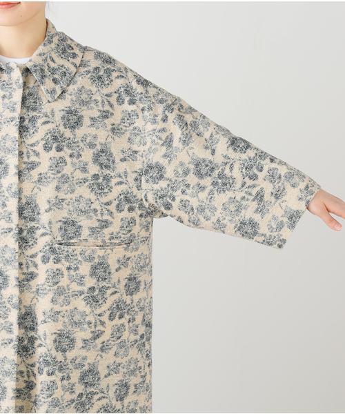 【りなこ】IENA LA BOUCLE ボタニカルオーバースランコート IENA LA BOUCLE（イエナラブークル）の「IENA LA BOUCLE ボタニカル