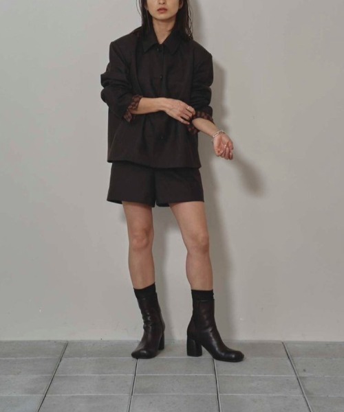 新品todayful ウールツイル ショートパンツ ダークブラウン TODAYFUL