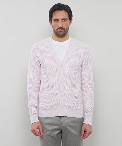 MACKINTOSH LONDON（マッキントッシュ ロンドン）の「ギマコットンカーディガン（カーディガン/ボレロ・メンズ・パープル/ネイビー・M/L/XL）」の5枚目の写真