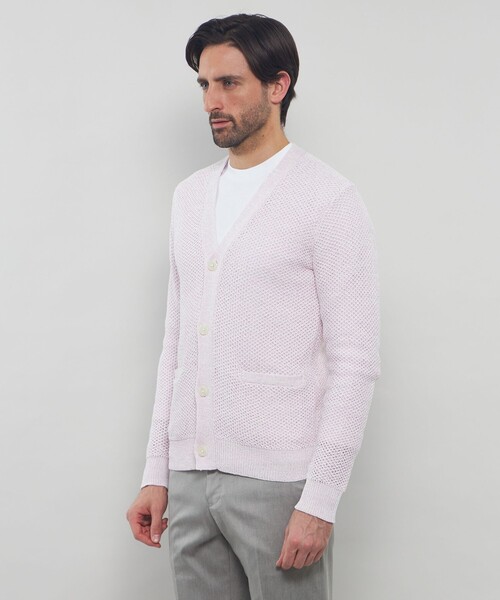 MACKINTOSH LONDON（マッキントッシュ ロンドン）の「ギマコットンカーディガン（カーディガン/ボレロ・メンズ・パープル/ネイビー・M/L/XL）」の6枚目の写真