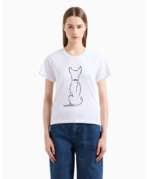 EMPORIO ARMANI | 【エンポリオ アルマーニ】We Love Dogs #27 Tシャツ ストレッチジャージー(Tシャツ/カットソー)