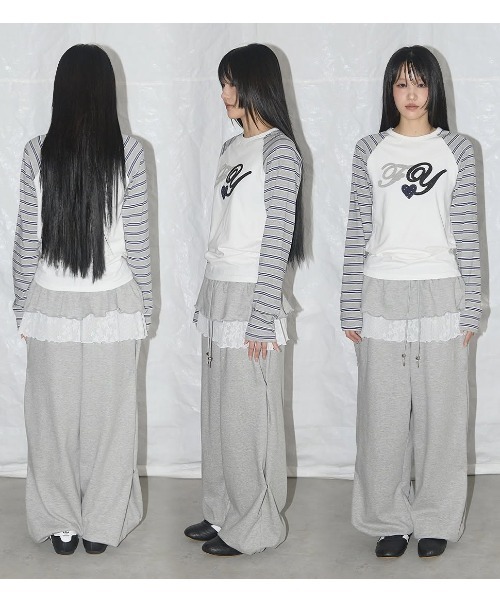 tシャツ A'GEM/9 × .kom 「 FANCY CLUB/ファンシークラブ」 FY PATCH STRIPE REGLAN TEE/FYパッチ FANCY CLUB tシャツ A'GEM/9 × .kom 「 CLUB/ファンシークラブ