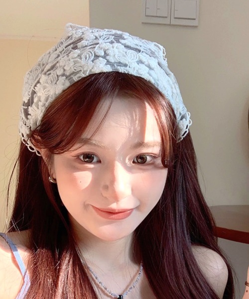 SHEENA(シーナ)の「フラワーレースバブーシュカ(その他ヘアアクセサリー・レディース・ホワイト・FREE)」の16枚目の写真