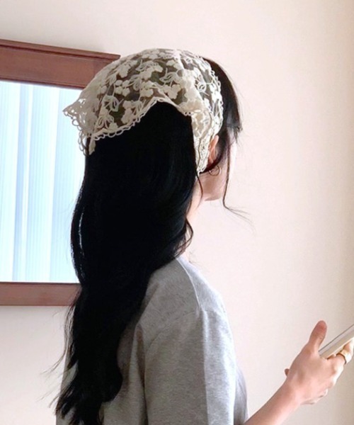 SHEENA(シーナ)の「フラワーレースバブーシュカ(その他ヘアアクセサリー・レディース・ホワイト・FREE)」の18枚目の写真
