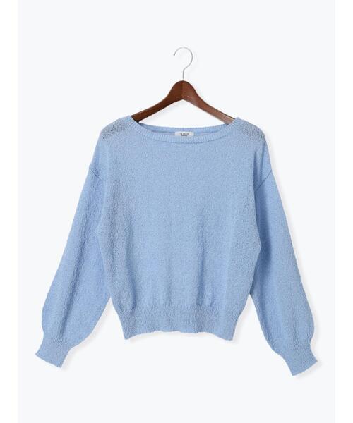 Te chichi TERRASSE(テチチテラス)の「ブークレボートネックニット《2025spring catalog item》(ニット/セーター・レディース・グレー/オフホワイト/ブルー・F)」の8枚目の写真