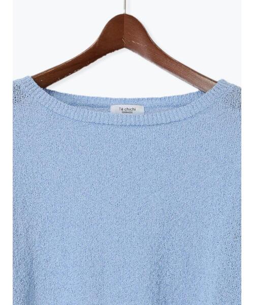 Te chichi TERRASSE(テチチテラス)の「ブークレボートネックニット《2025spring catalog item》(ニット/セーター・レディース・グレー/オフホワイト/ブルー・F)」の10枚目の写真