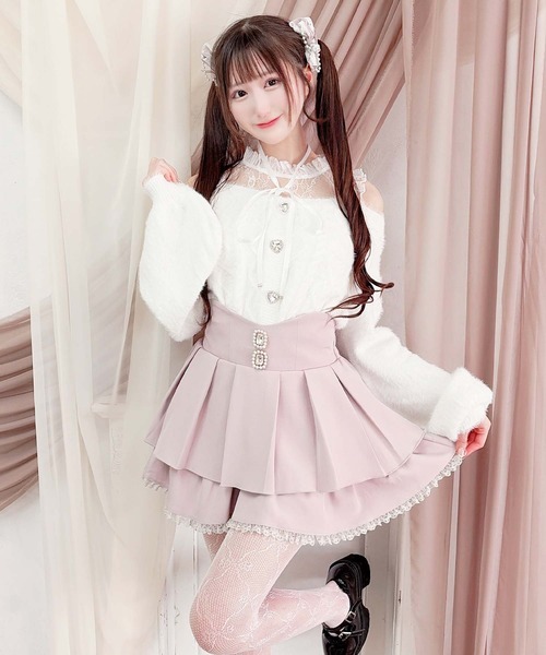MA*RS(アメーバーマーズ)の「ハートボタン肩開きシャギーニット(ニット/セーター・レディース・ブラック/ピンク/ホワイト・FREE)」の22枚目の写真