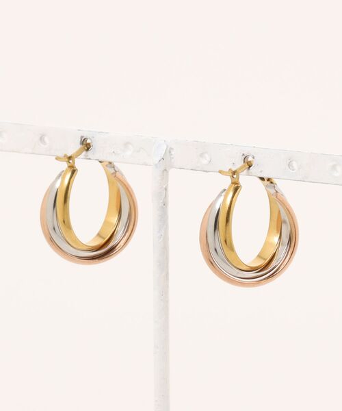 ANARKH（アナンケ）の「【RS】【Wc】【it】【ANARKH（アナンケ）】ステンレス ツイストリングピアス（ピアス（両耳用）・レディース・マルチ・FREE）」の2枚目の写真