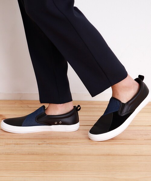 THE SHOP TK （ザ ショップ ティーケー ）の「パネル切替スリッポン（その他シューズ・メンズ・ホワイト系7/ブラック系4/ネイビー系4・55/65/75）」の8枚目の写真