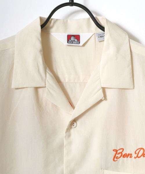 BEN DAVIS(ベンデイビス)の「BEN DAVIS/ベンデイビス JUKEBOX OC SS SHIRT/オーバーサイズ ドレープ バック刺繍 オープンカラー 半袖シャツ/レディース メンズ(シャツ/ブラウス・メンズ・ブルー/アイボリー/ブラック・XL/M/L)」の16枚目の写真