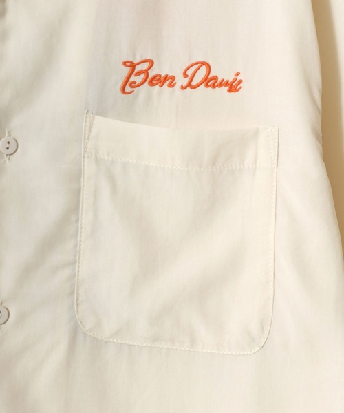 BEN DAVIS(ベンデイビス)の「BEN DAVIS/ベンデイビス JUKEBOX OC SS SHIRT/オーバーサイズ ドレープ バック刺繍 オープンカラー 半袖シャツ/レディース メンズ(シャツ/ブラウス・メンズ・ブルー/アイボリー/ブラック・XL/M/L)」の17枚目の写真