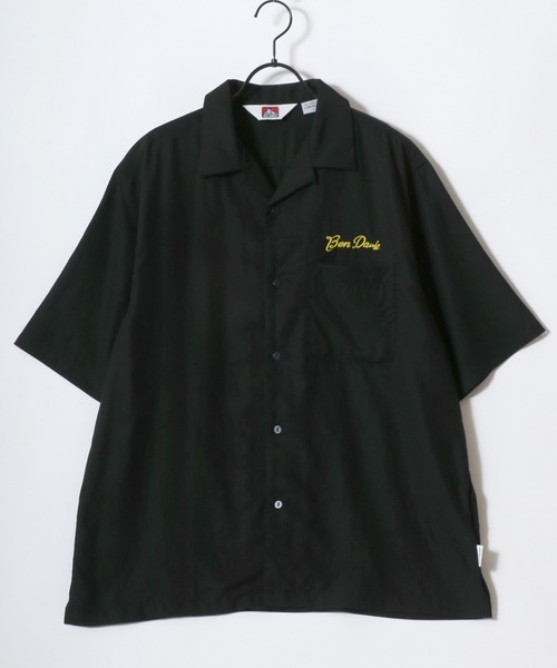 BEN DAVIS(ベンデイビス)の「BEN DAVIS/ベンデイビス JUKEBOX OC SS SHIRT/オーバーサイズ ドレープ バック刺繍 オープンカラー 半袖シャツ/レディース メンズ(シャツ/ブラウス・メンズ・ブルー/アイボリー/ブラック・XL/M/L)」の12枚目の写真