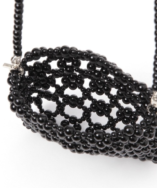 FOUND GOOD（ファウンドグッド）の「ビーズポシェット（ショルダーバッグ・レディース・ホワイト系1/ブラック・FREE）」の8枚目の写真