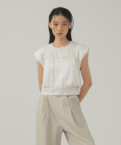 Ray BEAMS  キャミソール Ray BEAMS キャミソール チュール ジャガード カップ : ZOZOTOWN