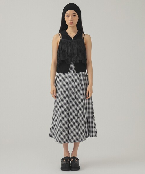 Ray BEAMS（レイビームス）の「フリンジ ティアード キャミソール（キャミソール・レディース・ホワイト系その他6/ブラック・ONE SIZE）」の16枚目の写真