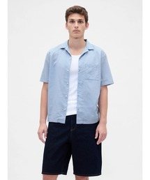 ギャップ　GAP リネンオープンカラーシャツ 古着 90年代 ギャップ GAP オールドギャップ 半袖 オープン